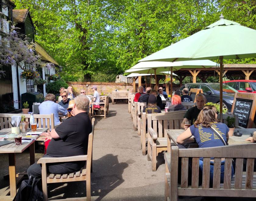 Ale trail 2026 bus trip at the Bull at Sonning