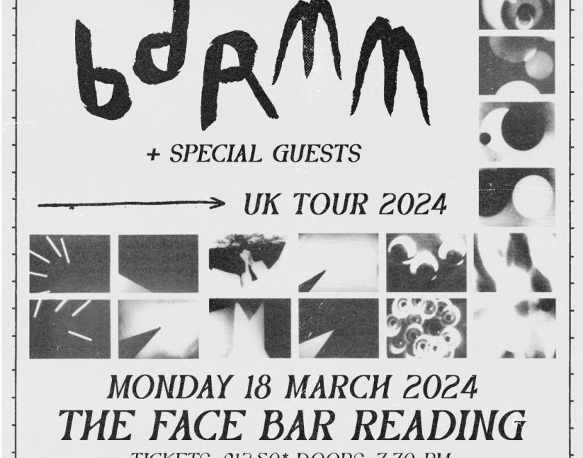 bdrmm social poster in black and white