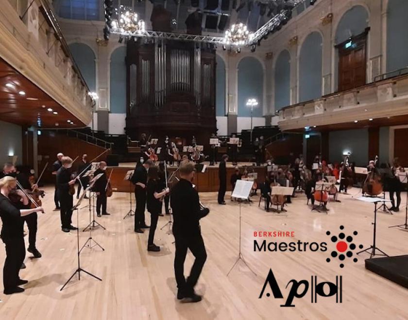 Aldworth Philharmonic and Berkshire Maestros string players in the Concert Hall