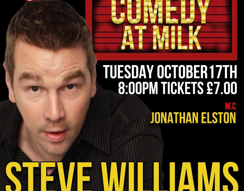 A picture of the poster for the comedy night