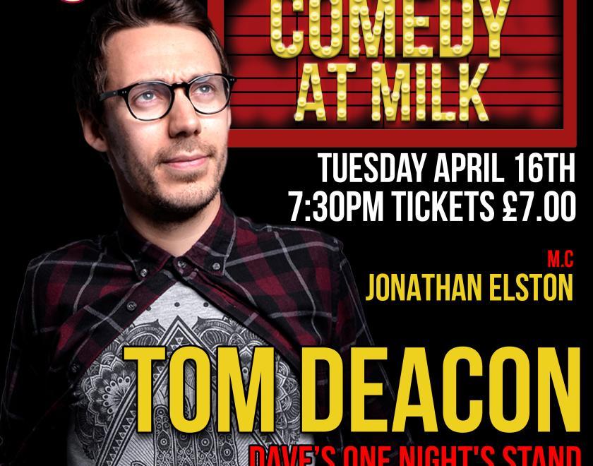 A picture of the poster for the comedy night