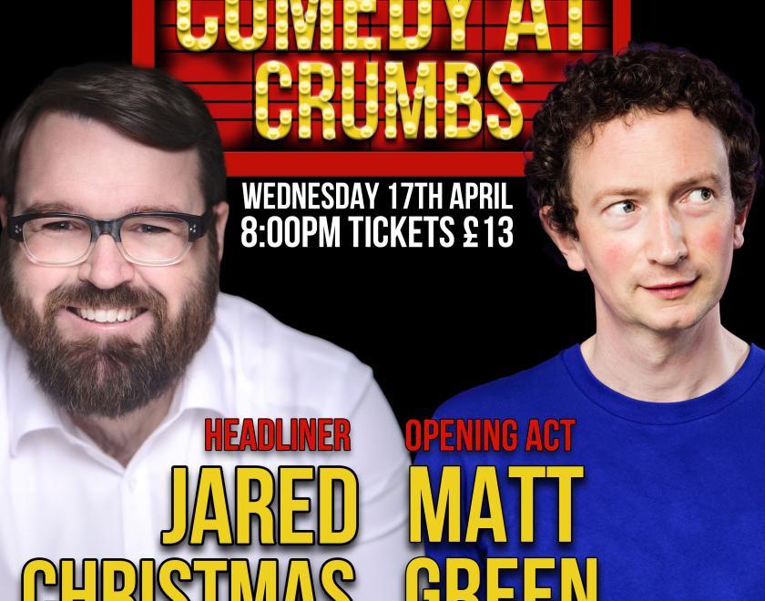 A picture of the poster for the comedy night