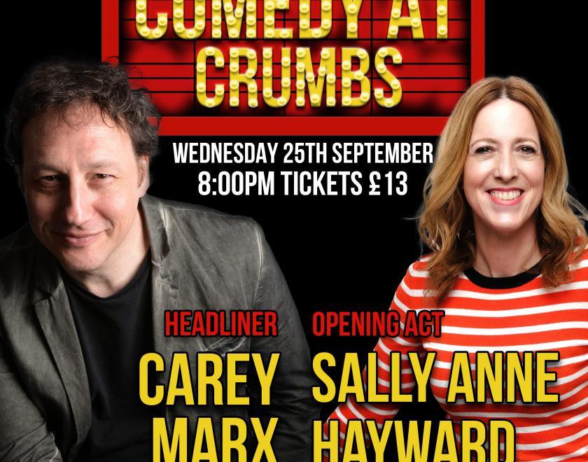 A picture of the poster for the comedy night