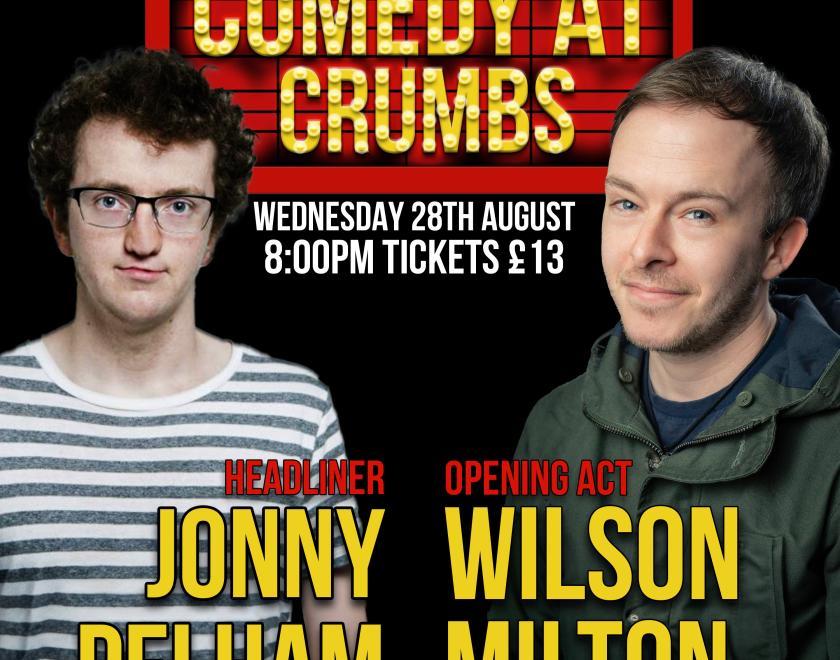 A picture of the poster for the comedy night