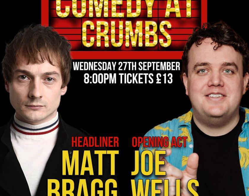 A picture of the poster for the comedy night