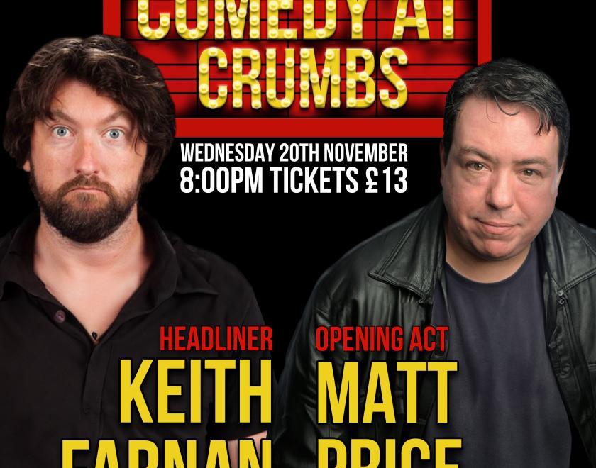 A picture of the poster for the comedy night