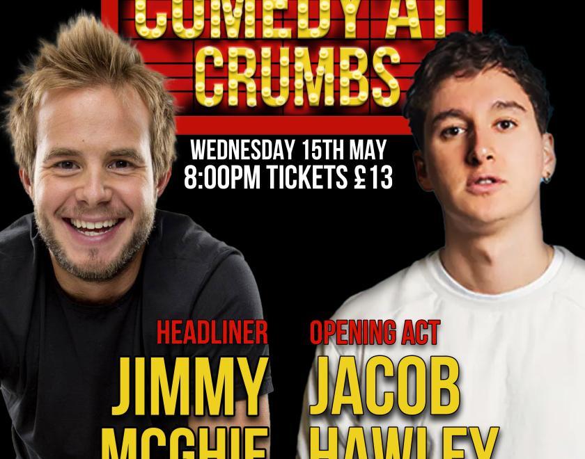 A picture of the poster for the comedy night