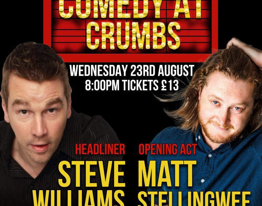 A picture of the poster for the comedy night