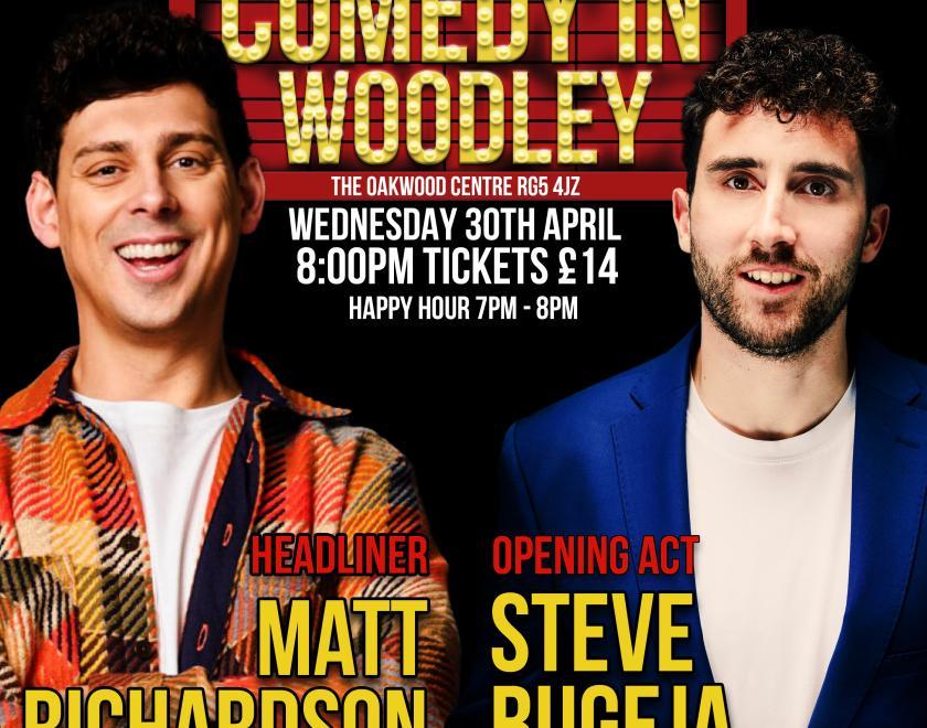 A poster of a comedy night