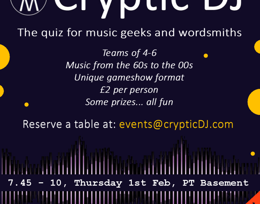 Cryptic DJ a music quiz
