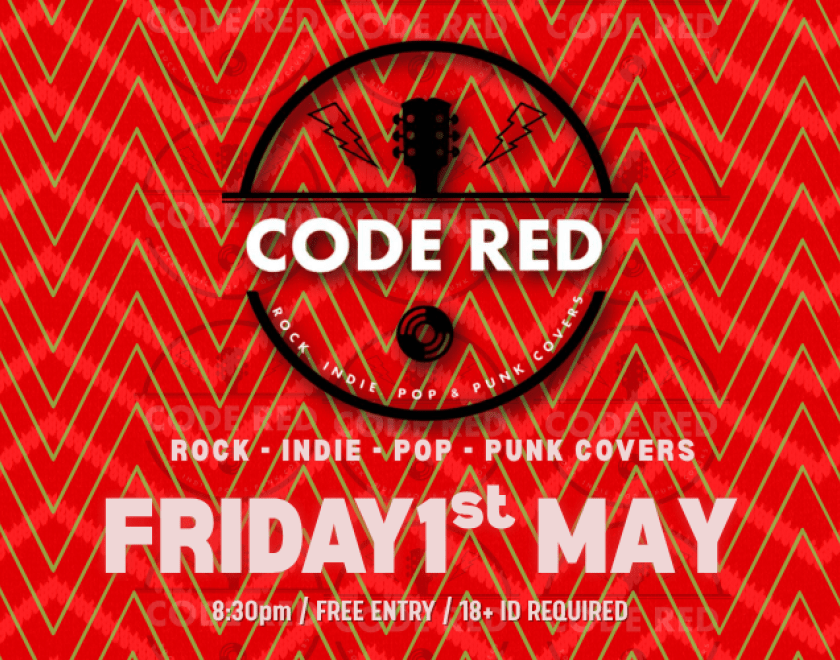 CODE RED  ROCK / INDIE / PUNK POP Covers  FREE ENTRY / 18+ ID Required