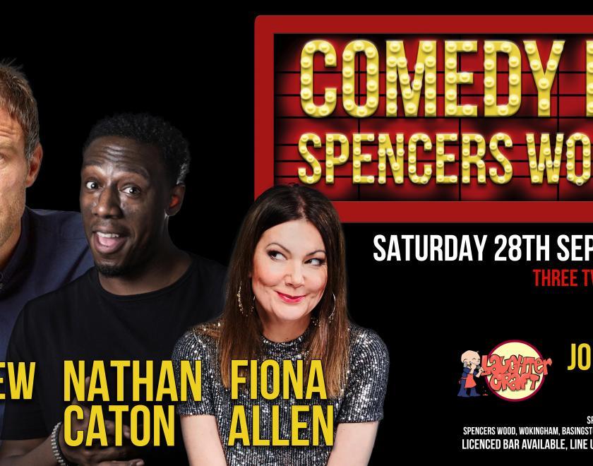 A picture of the poster for the comedy night