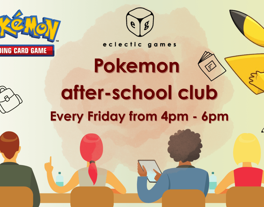 pokemon after school club every friday from 4-6pm