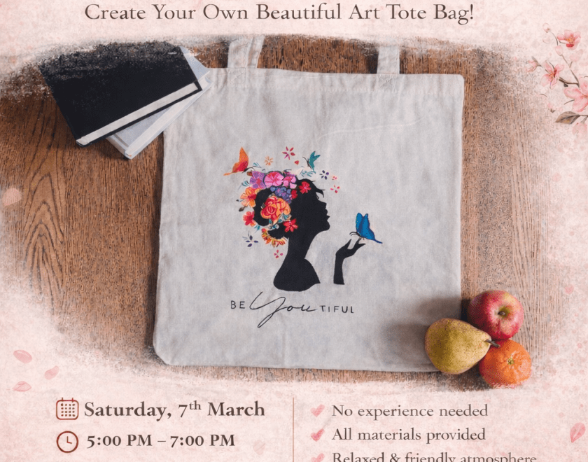 Hand painted bag for international Women's day
