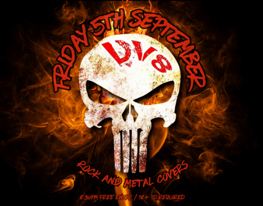 DV8 - Rock and Metal covers  Green Day / Metallica / MUSE / Rammstein / Slipknot / Blink 182 / Marilyn Manson / Billy Idol and more...  8:30pm // FREE ENTRY // 18+ ID Require