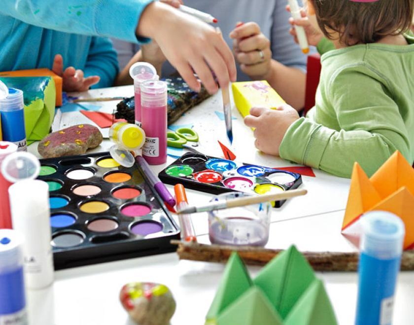 image of children painting