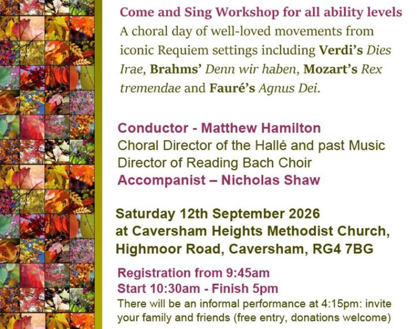 Picture of flyer for Requiem Aeternam workshop