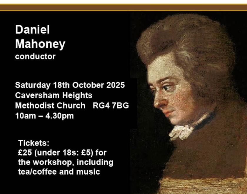 Poster of event with image of Mozart