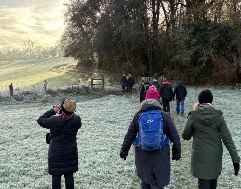 Walk Works walkers wintry scene