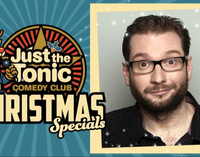 Just the Tonic Reading Christmas Special Logo next to a photo of Gary Delaney