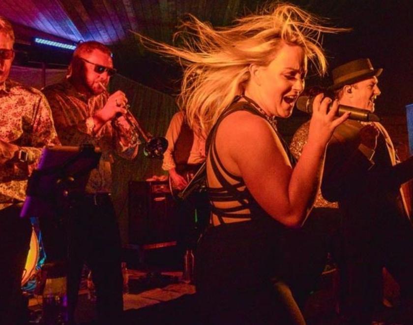 Madison Heights performing onstage at The Jazz Café in Reading.