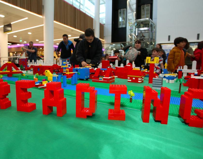 Lego model of Reading at Broad Street Mall