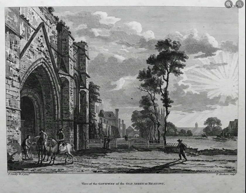 Begging outside the Abbey Gateway 1779