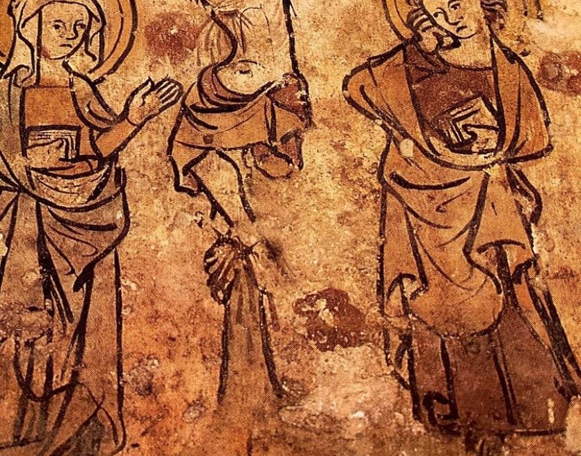 Medieval church wall painting