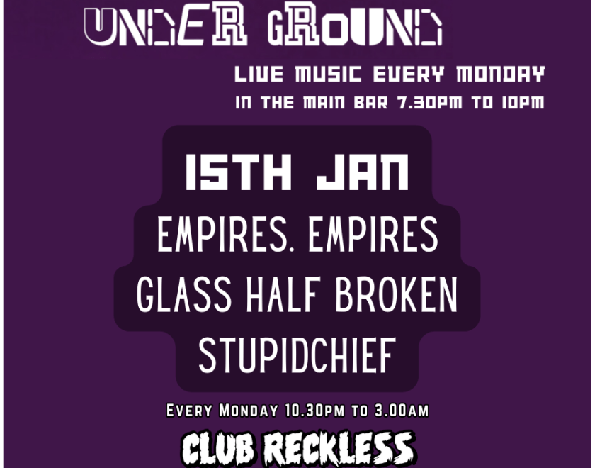 The Turtle Underground is a weekly Monday night event at The Purple Turtle. 3 Original local bands from Reading and the surrounding areas.