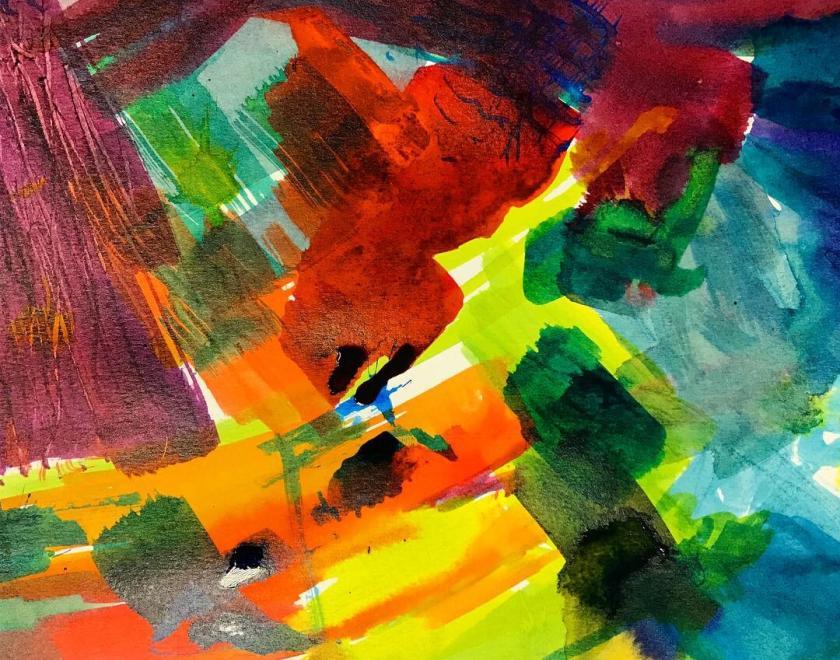 bright abstract painting 