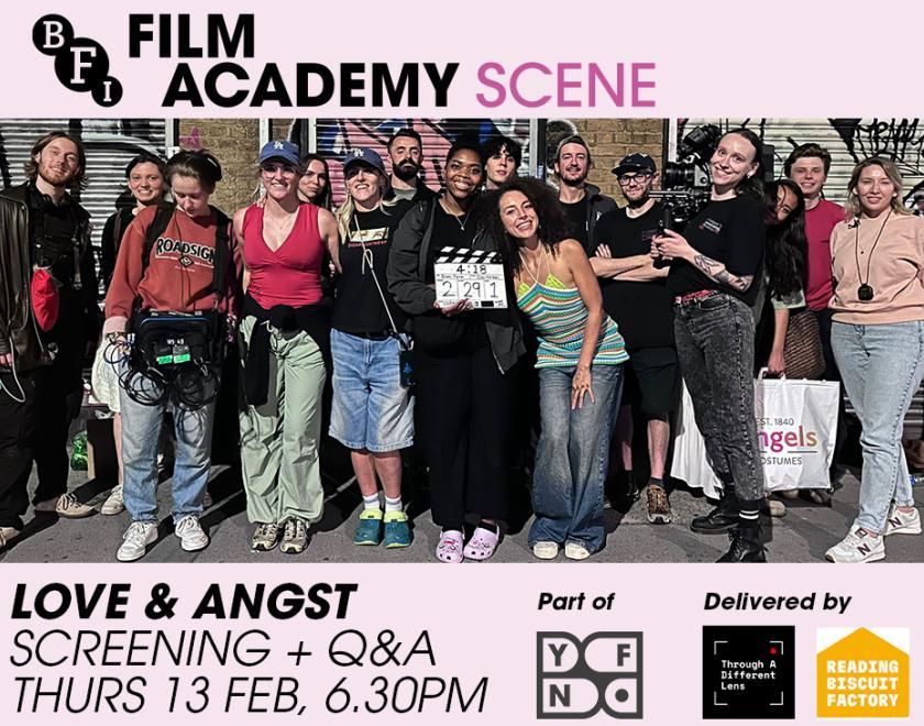 picture of filmmaking crew lined-up and smiling at the camera