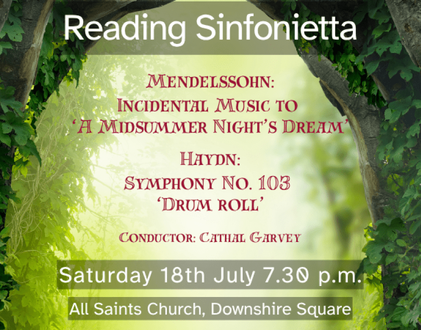 Banner showing the event details