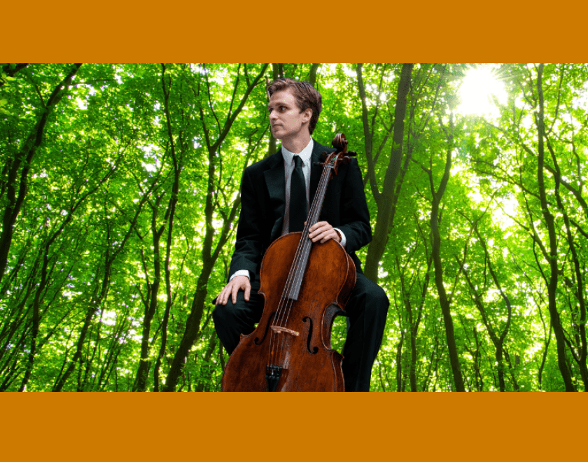 Leo Popplewell with his cello