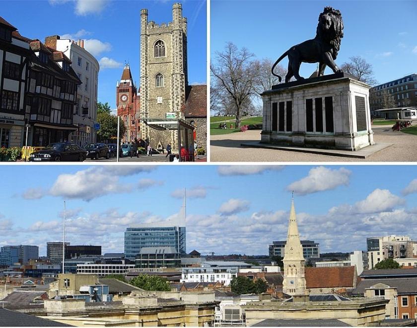 Montage of views of Reading