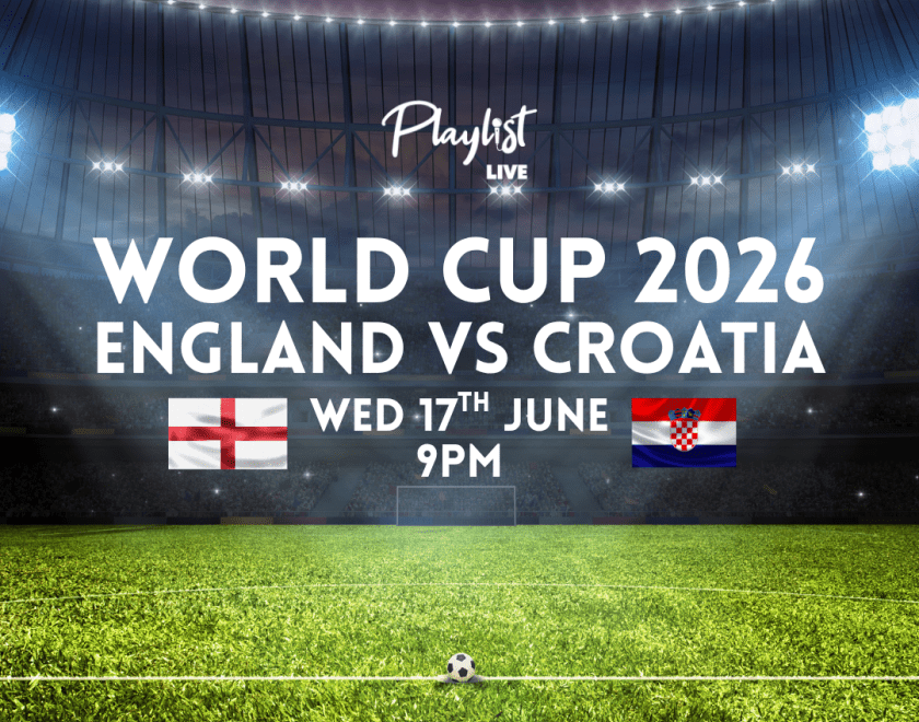 Football pitch with the teams and dates