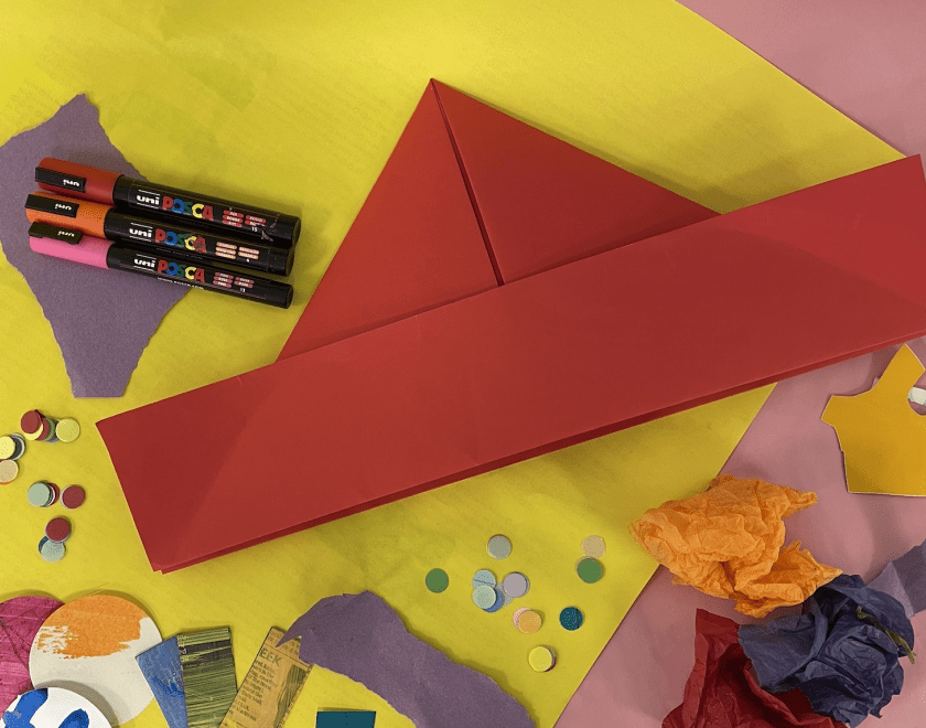 paper hat and craft materials 