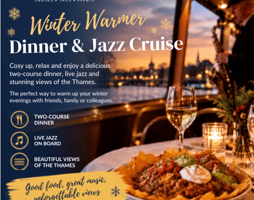 A relaxing evening of dinner and jazz on the Thames
