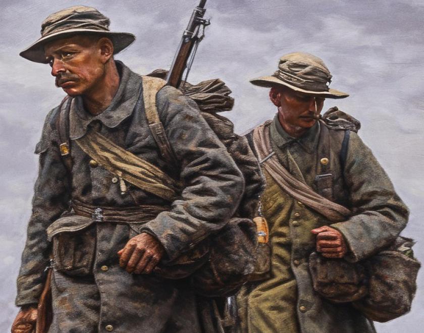 Painting of soldiers