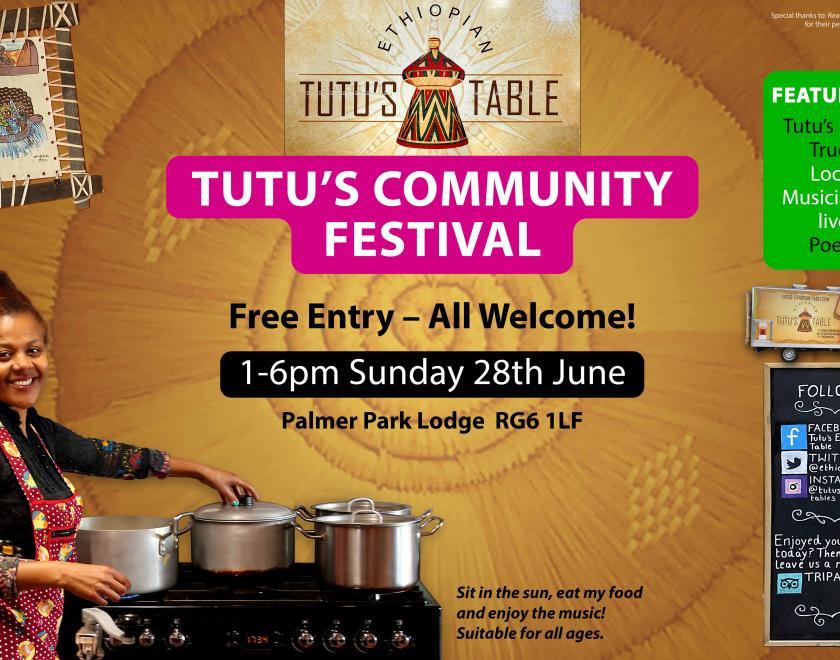 Poster for Tutu's Community Festival