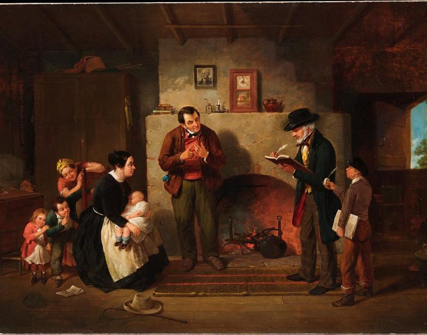 Taking the Census – painting by Francis William Edmonds 