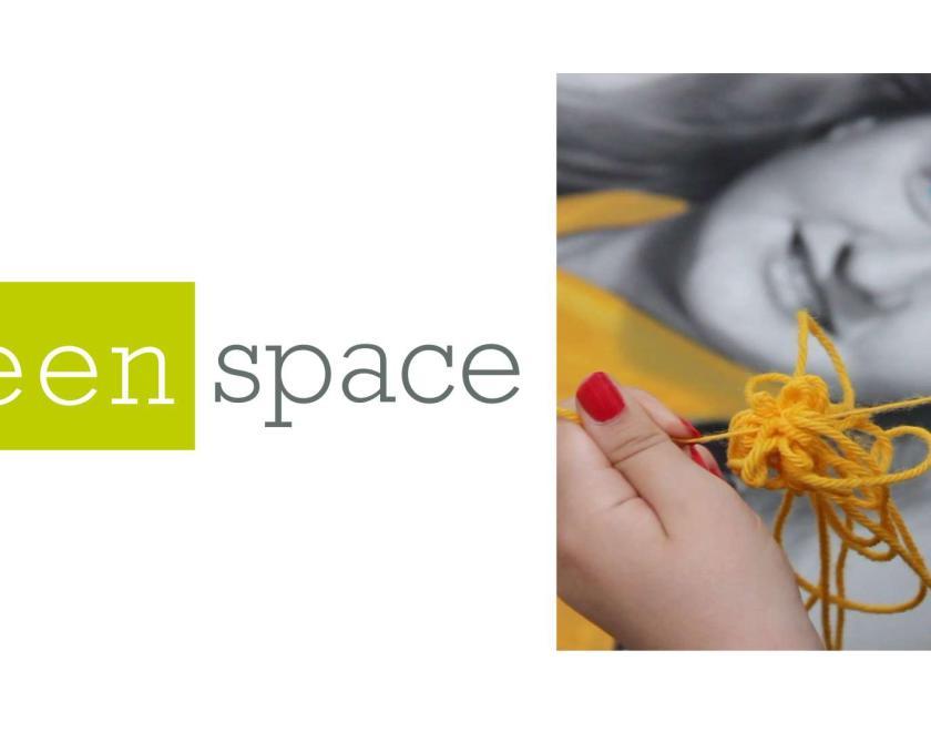 painted photograph with wool placed on top as assemblage art piece