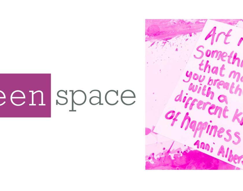 magenta art quote poster