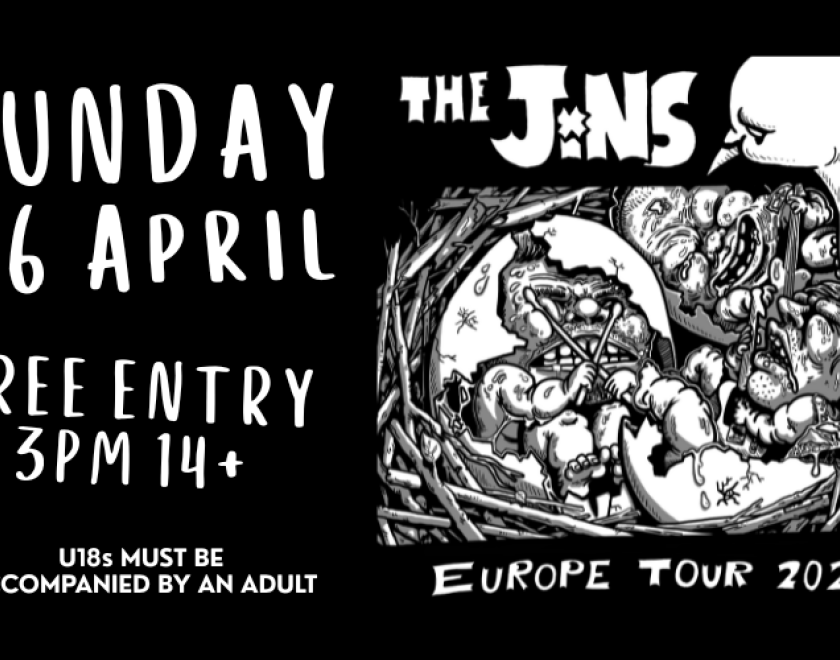 The Jins return to the Turtle for their 2026 European Tour @thejinsband When these guys hit the stage, you are in for one thing and one thing alone, and that’s a spectacular show.  The Jins achieve one thing on every song they play and everytime they take the stage- sheer passion, and the one goal of bringing everyone together for a good time.  THIS IS A 14+ EVENT - U18s MUST BE ACCOMPANIED BY AN ADULT