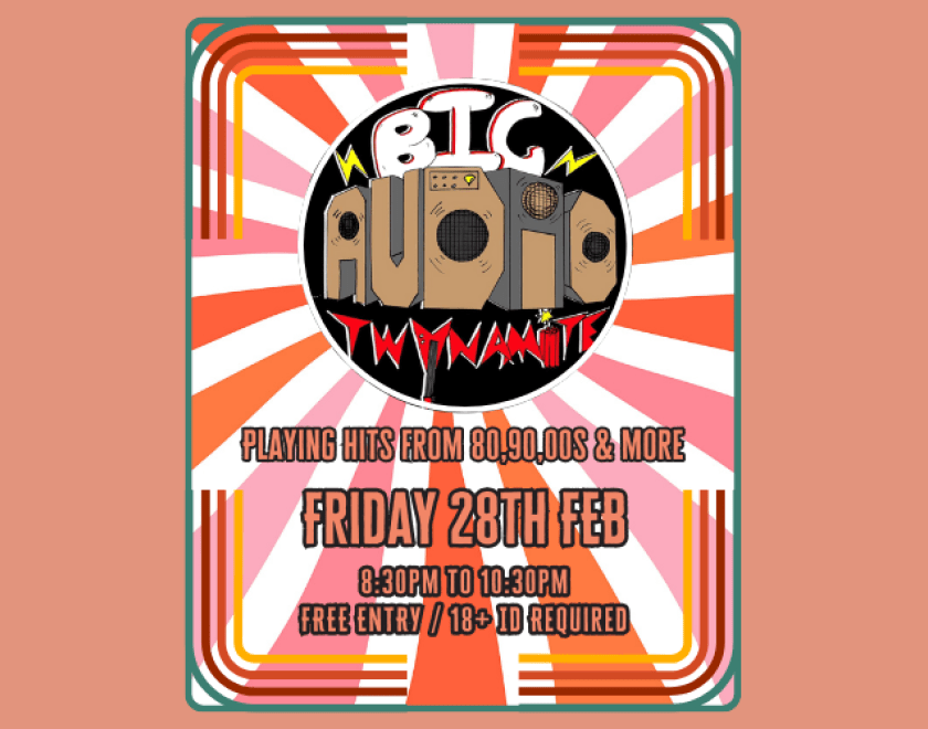 Big Audio Twynamite Playing hits from 80,90,00s & more 8:30pm to 10:30pm FREE ENTRY / 18+ ID Required #whatsonreading #purpleturtlerocks #purpleturtlereading #bigaudiotwynamite #coversband