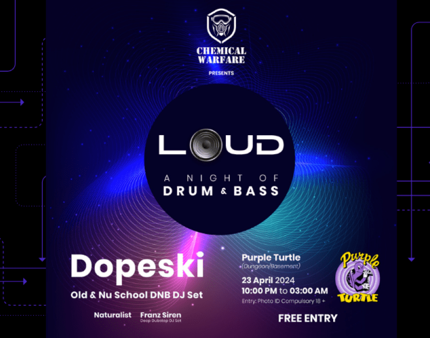 CHEMICAL WARFARE Presents...  "LOUD" Drum and Bass  - Dopeski  - Naturalist  - Franz Siren  Monthly in the Purple Turtle Basement