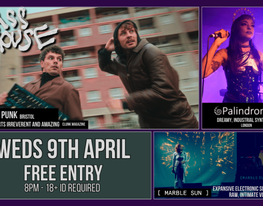 MASS HOUSE @masshousemusic The Bristol based Brummies create an electronic off cut of Post-Punk. Using a stack of synthesisers and drum machines they create a slamming mix of electronic genres. "Their satirical lyrics cover topics like the housing crisis and ever rising bill prices (and Diego Maradona) in a tongue in cheek, funny way.The pair manage to discuss heavy themes in a creative and unique way, keeping the lyrics straight to the point, like stand out track ‘We Told You There’d Be An Increase in Your