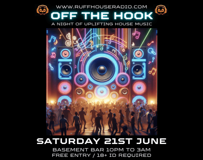 Ruff House Radio Presents...  Off The Hook - A night of uplifting house music.   @franzsiren @jackpalmershouse @djcb_mixmaster @matte__uk