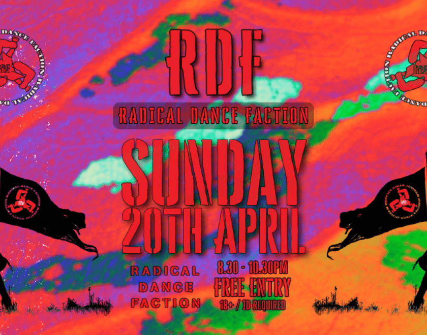 Radical Dance Faction (RDF), originally known as Military Surplus, are a music group with punk, dub and ska styling, originally formed in Hungerford, Berkshire, England by singer Chris Bowsher, the group's only ever-present. They were active between 1987 and 1995 with a constantly changing line-up, with over 30 musicians passing through, releasing three albums.  Radical Dance Faction (RDF) were founded by Chris Bowsher in Hungerford in 1987. Originally known as Military Surplus, the band have experienced ma