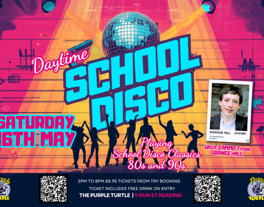 CLASS IS IN SESSION : ZAMMO’S BACK TO SCHOOL DISCO!  Dust off your blazers and tighten those ties! We’re heading back to the playground for the ultimate 80s & 90s throwback.  Joining us behind the decks is none other than Grange Hill legend Lee MacDonald (aka ZAMMO!). He’ll be spinning the biggest floor-fillers from the golden era of school discos.  Whether you were a high-flyer or a regular in detention, this is the reunion you actually want to attend.  FREE DRINK ON ENTRY WITH TICKET