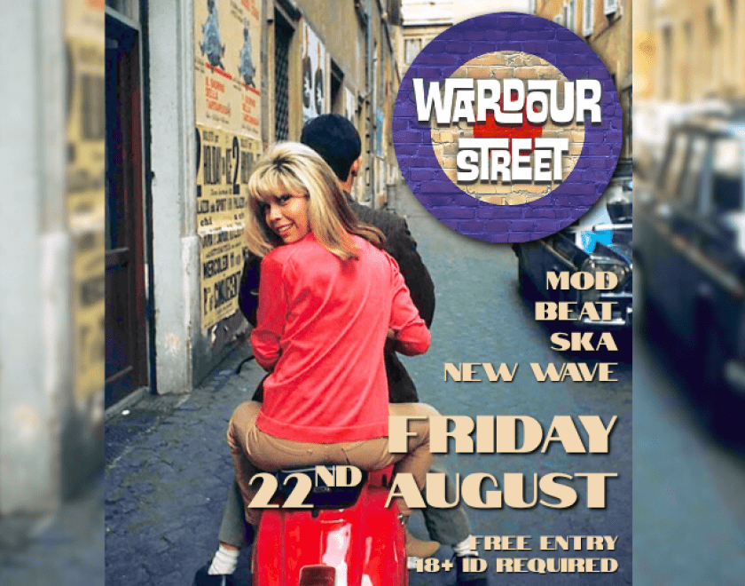 WARDOUR STREET  MOD/BEAT/SKA/NEW WAVE Covers  FREE ENTRY / 18+ ID Required